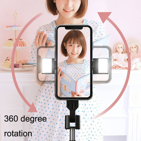 Phone Live Bracket Bluetooth Selfie Tripod, High: 104CM (Aluminum Alloy + Single Fill Light)