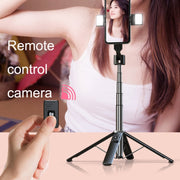 Phone Live Bracket Bluetooth Selfie Tripod, High: 102CM (Stainless Steel + Single Fill Light)