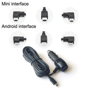 2 PCS Car Charger Fast Charging Driving Recorder Supply Line, Style: 1.5A+2.4A(Mini Straight Head)