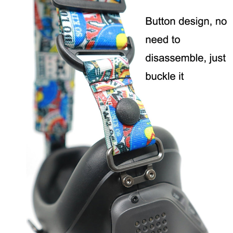 Flight Video Glasses Graffiti Color Headband Fixed Strap For DJI FPV Goggles V2 Strap - Other Accessories by PMC TechLife | Online Shopping South Africa | PMC TechLife | Buy Now Pay Later Mobicred