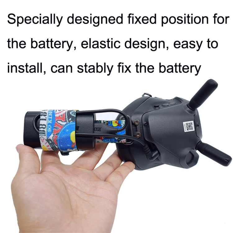 Flight Video Glasses Graffiti Color Headband Fixed Strap For DJI FPV Goggles V2 Strap + Power Line - Other Accessories by PMC TechLife | Online Shopping South Africa | PMC TechLife | Buy Now Pay Later Mobicred