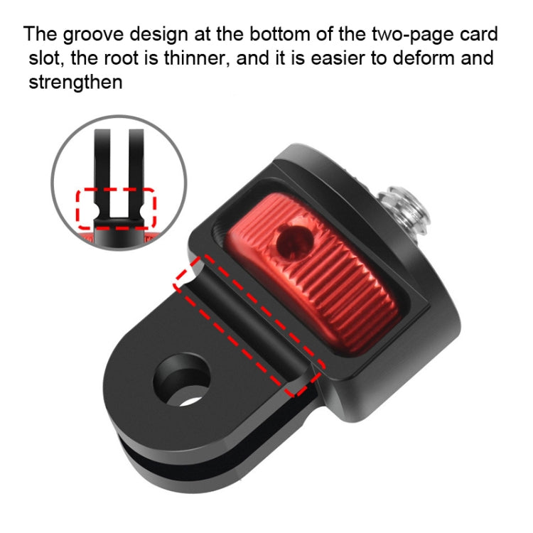 1/4 Inch Screw Converter Tripod Adapter for Sport Camera(Black and Red) - Connection Mount by null | Online Shopping South Africa | PMC TechLife | Buy Now Pay Later Mobicred
