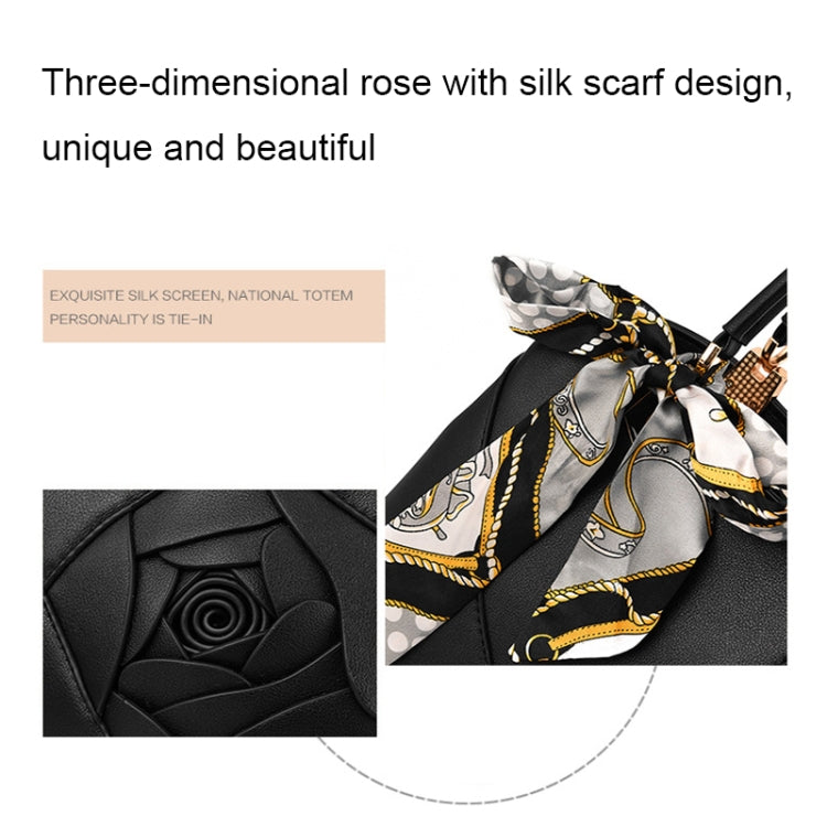 378 Three-dimensional Carved Ladies Handbag(Black) - Handbags by PMC TechLife | Online Shopping South Africa | PMC TechLife