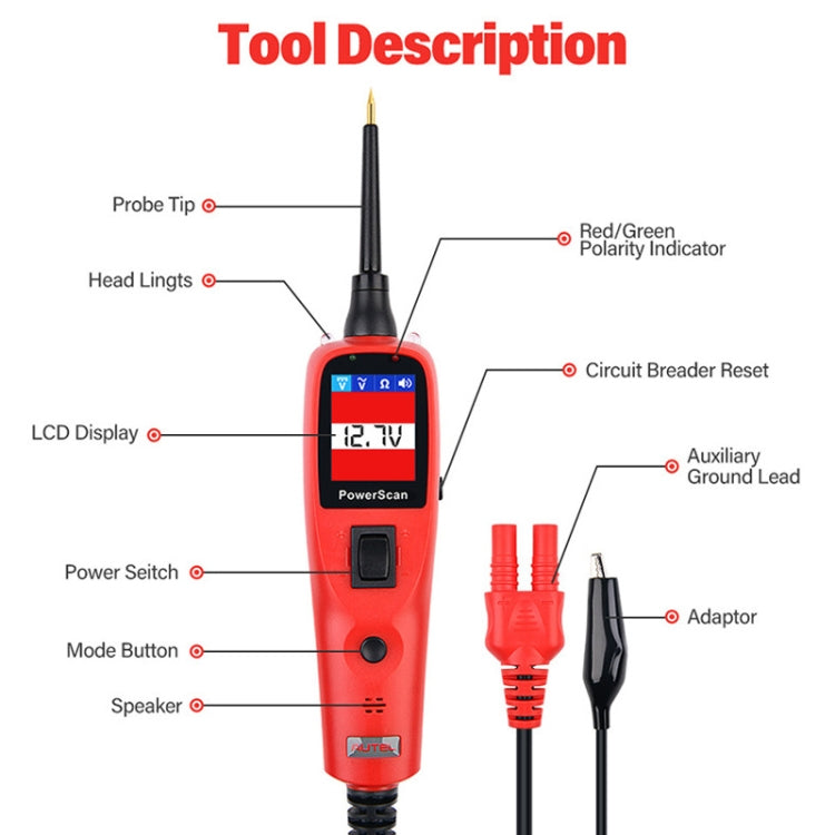 AUTEL PS100  Automotive Circuit Tester Automotive System Diagnostic Tool - free shipping - PMC Jewellery - Order now!
