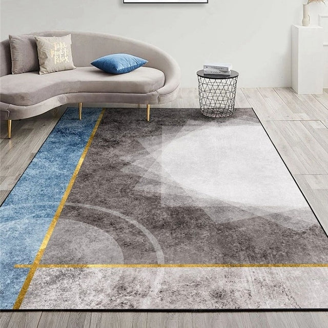 Modern Abstract Geometric Living Room Rug Coffee Table Cushion, Size: 80x120cm(16)