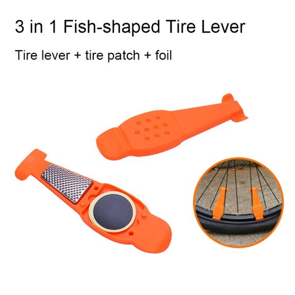 Multifunctional Bicycle Tire Changing Tool, Color: Blue+5 Tire Patches