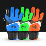Children Football Goalkeeper Glove Latex Anti-Collision Goalkeeper Gloves, Size: 5(Blue)