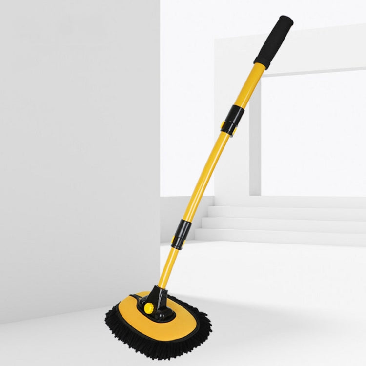Retractable Curved Rod Soft Fur Car Wash Mop(Yellow Black) - free shipping - PMC TechLife - Order now!