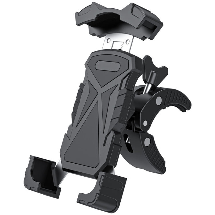 L101+M011 Outdoor Cycling Mechanical Locking Phone Holder(Black) - Holders by PMC TechLife | Online Shopping South Africa | PMC TechLife | Buy Now Pay Later Mobicred
