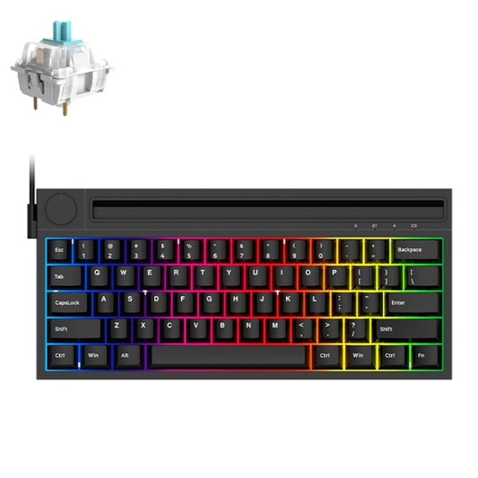 Ajazz K620T 62 Keys Bluetooth Wireless Dual Mode Mechanical Keyboard, Style: Blue Shaft (Black) - free shipping - PMC Jewellery - Order now!