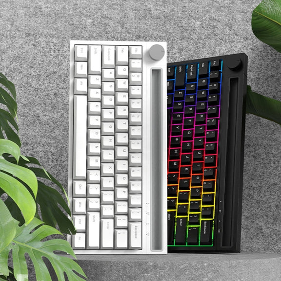 Ajazz K620T 62 Keys Bluetooth Wireless Dual Mode Mechanical Keyboard, Style: Blue Shaft (Black)