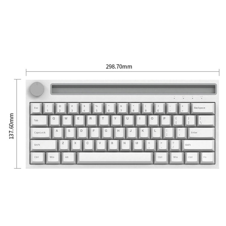 Ajazz K620T 62 Keys Bluetooth Wireless Dual Mode Mechanical Keyboard, Style: Blue Shaft (Black) - free shipping - PMC Jewellery - Order now!