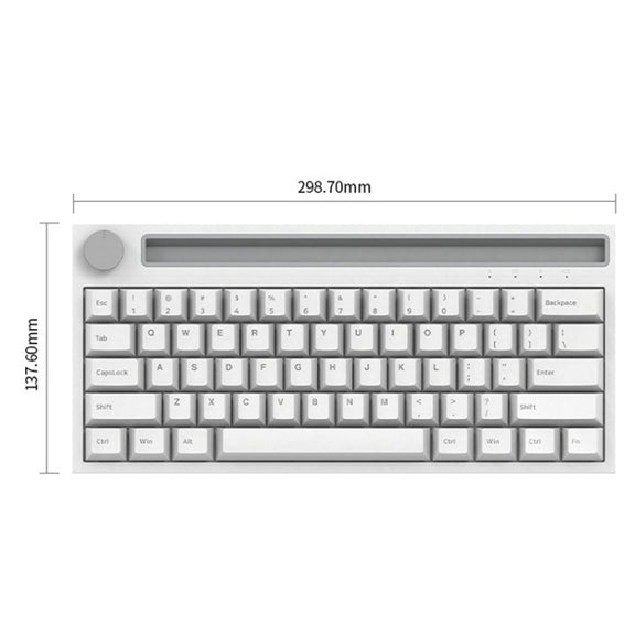Ajazz K620T 62 Keys Bluetooth Wireless Dual Mode Mechanical Keyboard, Style: Blue Shaft (Black)
