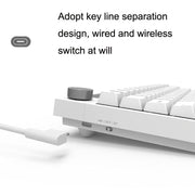 Ajazz K620T 62 Keys Bluetooth Wireless Dual Mode Mechanical Keyboard, Style: Blue Shaft (Black)