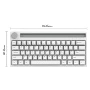 Ajazz K620T 62 Keys Bluetooth Wireless Dual Mode Mechanical Keyboard, Style: Pink Shaft (Black)