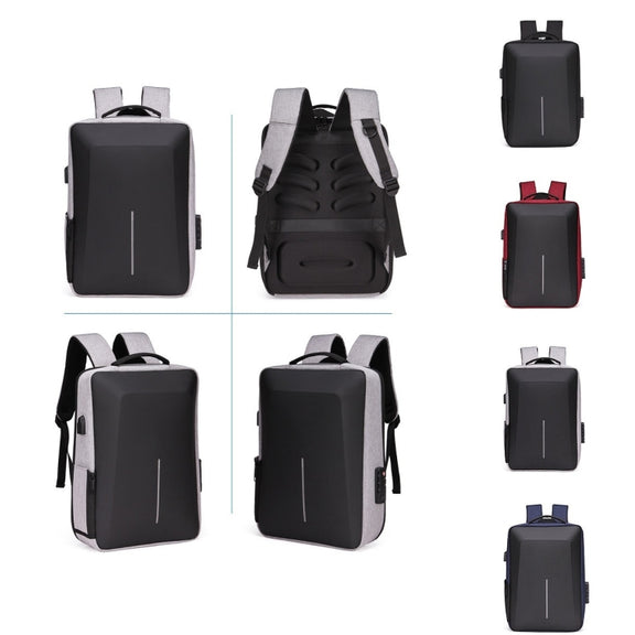 Men Business Shoulder USB External Interface Computer Bag, Color: 8001 Red