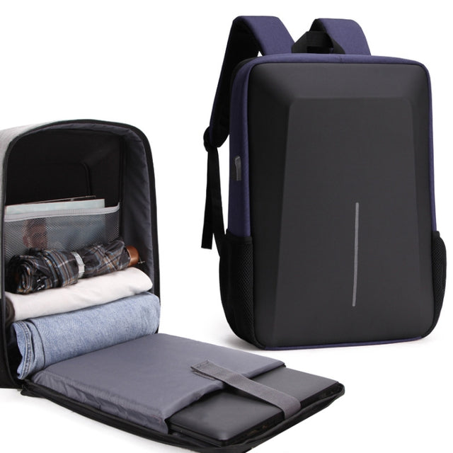 Men Business Shoulder USB External Interface Computer Bag, Color: 8001-J Blue