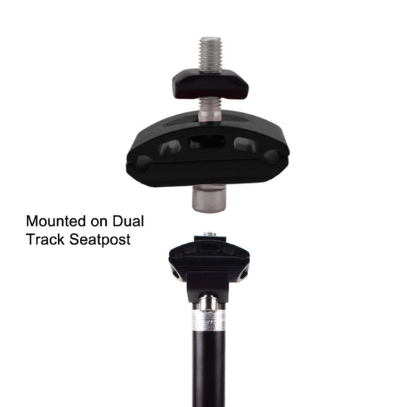 FMFXTR Bicycle Saddle Clamp Code Screw Connector(Double Rail Black)