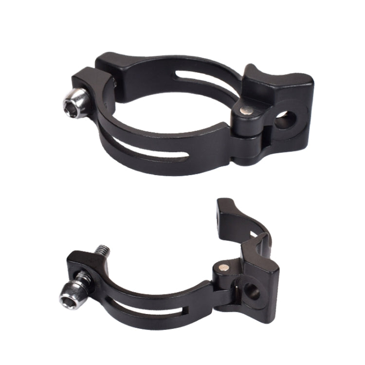 FMFXTR Bike Front Derailleur Clamp Straight Lock Turn to Clamp Converting Seat(Black 31.8mm) - Pipe clamps by FMFXTR | Online Shopping South Africa | PMC TechLife | Buy Now Pay Later Mobicred