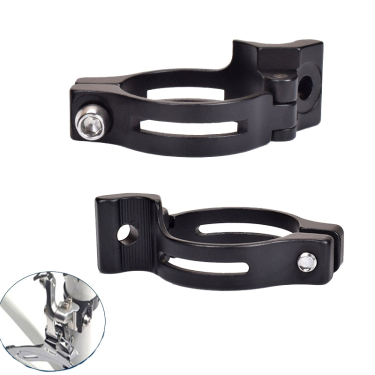 FMFXTR Bike Front Derailleur Clamp Straight Lock Turn to Clamp Converting Seat(Black 31.8mm) - Pipe clamps by FMFXTR | Online Shopping South Africa | PMC TechLife | Buy Now Pay Later Mobicred