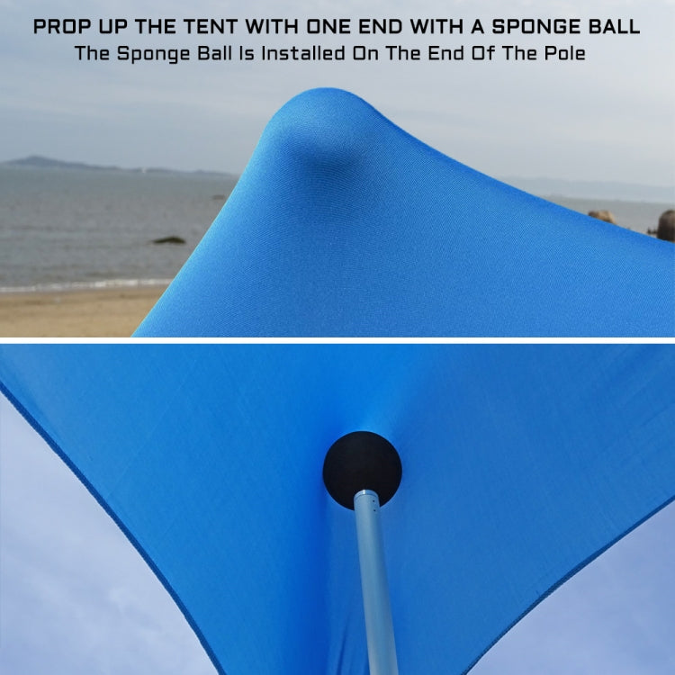 Outdoor Beach Lycra Canopy Camping Tent Sunshade Fishing Tent, Size: 210x160x150cm(Blue) - Tents & Accessories by PMC TechLife | Online Shopping South Africa | PMC TechLife