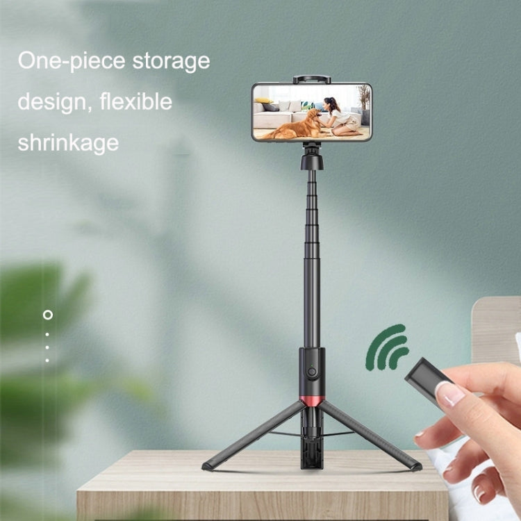 AB403 Live Broadcast Landing Integrated Telescopic Mobile Phone Triangle Bracket(Black Red) - Selfie Sticks by PMC TechLife | Online Shopping South Africa | PMC TechLife | Buy Now Pay Later Mobicred