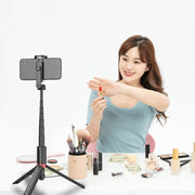 AB403 Live Broadcast Landing Integrated Telescopic Mobile Phone Triangle Bracket(White)