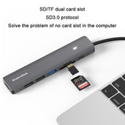 Blueendless Type-C+USB 3.0/2.0+HDMI4K HUB, Specification: 5 in 1