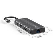 Blueendless 8K/30Hz Type-C To Gigabit Ethernet USB3.1 Docking Station(8 in 1)