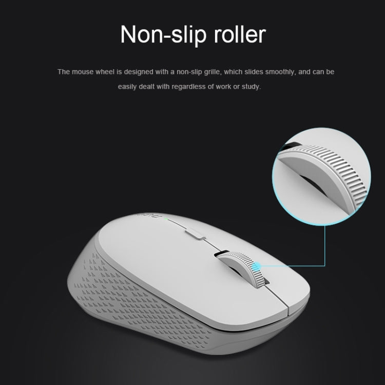 Rapoo M300G 1600DPI 3 Keys Laptop Office Silent Wireless Bluetooth Mouse(Light Gray)
