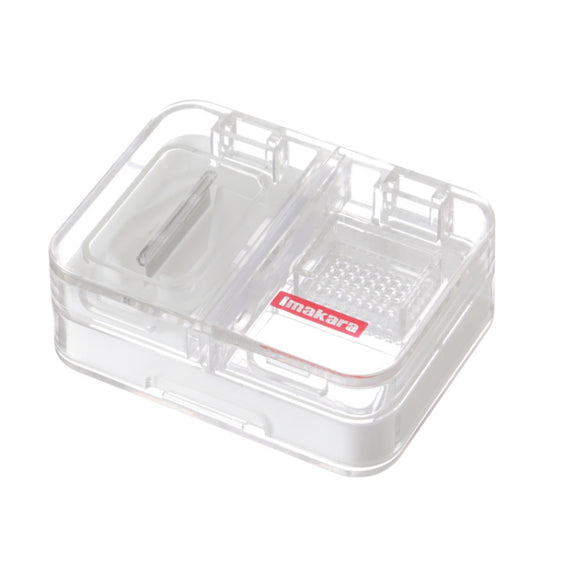 Imakara Mini Square Portable Sealed Medicine Cutter Dispenser Box(White)