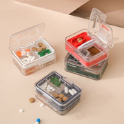 Imakara Mini Square Portable Sealed Medicine Cutter Dispenser Box(Green)