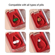 Imakara Mini Square Portable Sealed Medicine Cutter Dispenser Box(White)