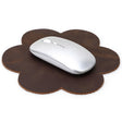 CONTACTS FAMILY Crazy Horse Leather Retro Petal Office Mouse Pad(Coffee) - Mouse Pads by CONTACTS FAMILY | Online Shopping South Africa | PMC TechLife | Buy Now Pay Later Mobicred