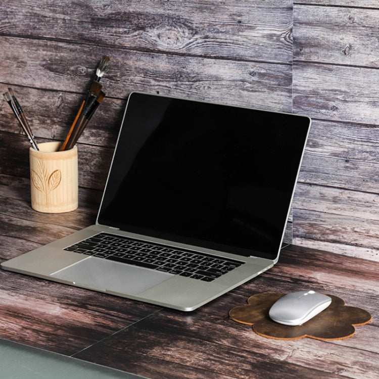 CONTACTS FAMILY Crazy Horse Leather Retro Petal Office Mouse Pad(Coffee) - Mouse Pads by CONTACTS FAMILY | Online Shopping South Africa | PMC TechLife | Buy Now Pay Later Mobicred