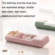 TR017 Portable Medicine Cutter Portable Mini 7 Days Sealed Separate Medicine Box(Pink)