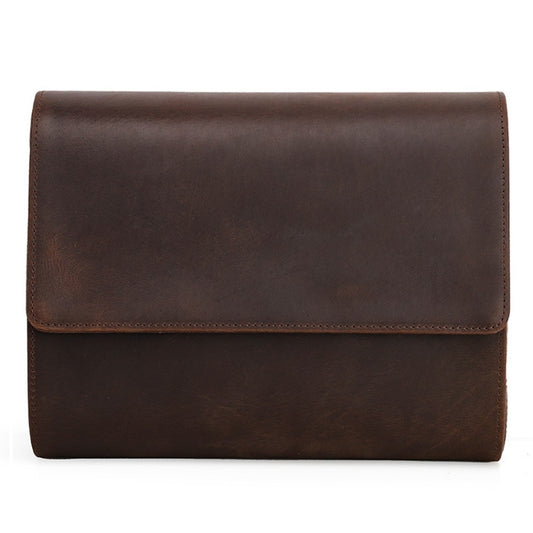 CONTACTS FAMILY Vintage Crazy Horse Leather Outdoor Travel Watch Case(Brown) - free shipping - PMC Jewellery - Order now!