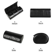 CONTACTS FAMILY Outdoor Convenient Leather Watch Storage Box(Black)