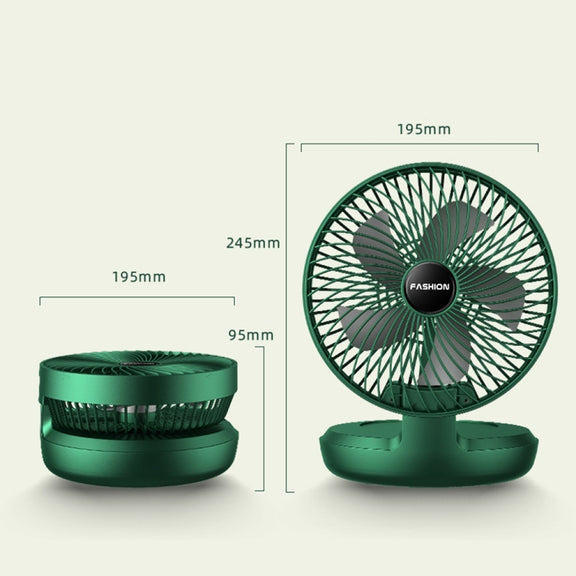 Folding Office Desktop Household Portable Small Fan, Size: 8 inch(White USB Direct Plug)