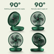Folding Office Desktop Household Portable Small Fan, Size: 8 inch(White USB Direct Plug)