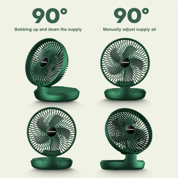 Folding Office Desktop Household Portable Small Fan, Size: 8 inch(White USB Direct Plug)