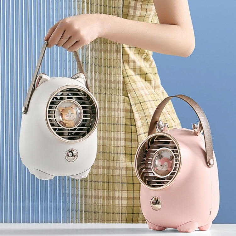 Turbine Water Cold Fan USB Desktop Humidity Spray Small Fan(Tanuka White 2000 mAh) - Electric Fans by PMC TechLife | Online Shopping South Africa | PMC TechLife | Buy Now Pay Later Mobicred