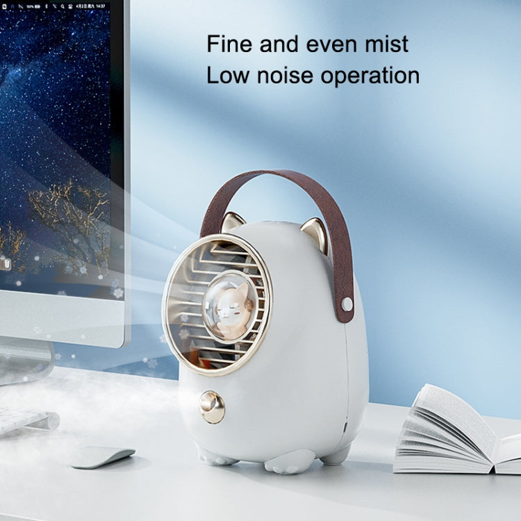 Turbine Water Cold Fan USB Desktop Humidity Spray Small Fan(Tanuka White 2000 mAh) - Electric Fans by PMC TechLife | Online Shopping South Africa | PMC TechLife | Buy Now Pay Later Mobicred