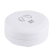 Double-layer Round Eight Grids Portable Medicine Box with Cutter(White)