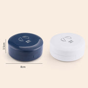 Double-layer Round Eight Grids Portable Medicine Box with Cutter(White)