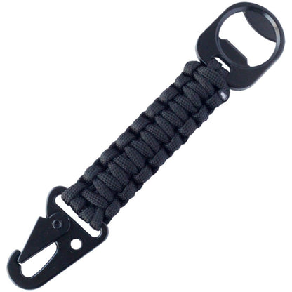 Outdoor Seven-Core Umbrella Rope Keychain Eagle Mouth Buckle Bottle Opener(Black) - free shipping - PMC Jewellery - Order now!