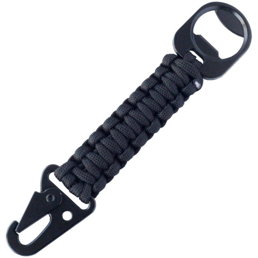 Outdoor Seven-Core Umbrella Rope Keychain Eagle Mouth Buckle Bottle Opener(Black) - free shipping - PMC Jewellery - Order now!