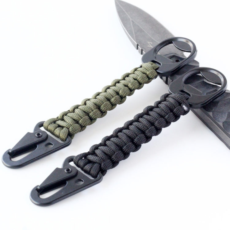 Outdoor Seven-Core Umbrella Rope Keychain Eagle Mouth Buckle Bottle Opener(Black) - free shipping - PMC Jewellery - Order now!