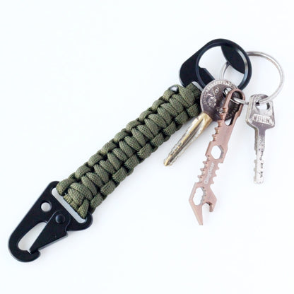 Outdoor Seven-Core Umbrella Rope Keychain Eagle Mouth Buckle Bottle Opener(Black) - free shipping - PMC Jewellery - Order now!