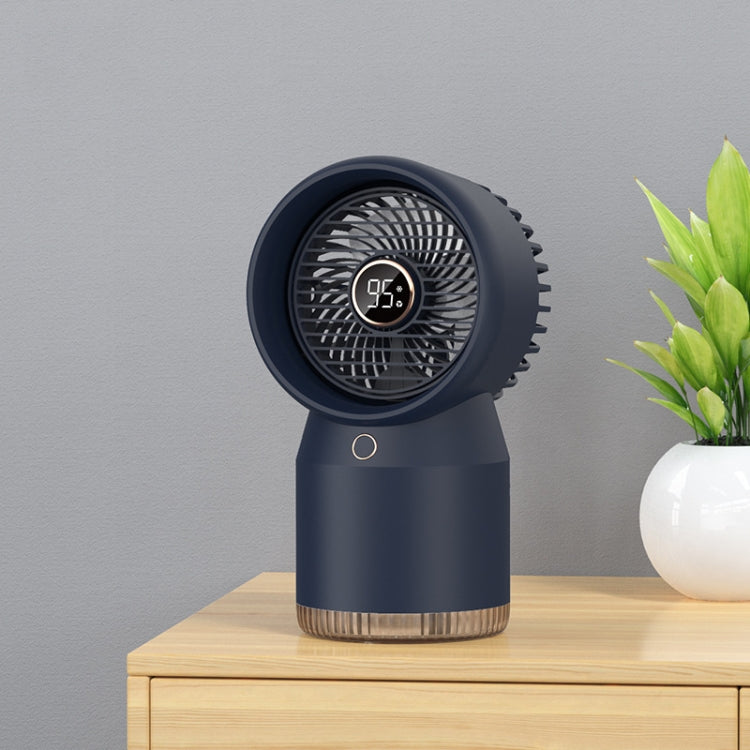 Spray Humidified LED Digital Display Office Home Fan, Style: 3600mAh Rechargeable(Blue) - Electric Fans by PMC TechLife | Online Shopping South Africa | PMC TechLife | Buy Now Pay Later Mobicred